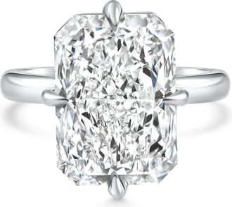 Pompeii3 Certified 11Ct Radiant Diamond Solitaire Engagement Ring 14k Gold/Pt Lab Grown