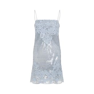 Ermanno Scervino Light Blue Polyester Mini Dress