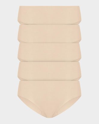 Commando Classic Low-Rise Microfiber Bikini Briefs, Pack of 5