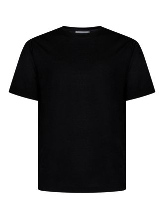 Lardini Black Wool & Lyocell T-Shirt