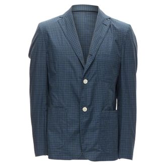 Junya Watanabe Man checked lining casual blazer jacket