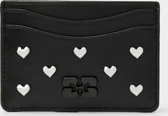 Ganni Womens Bou heart stud cardholder