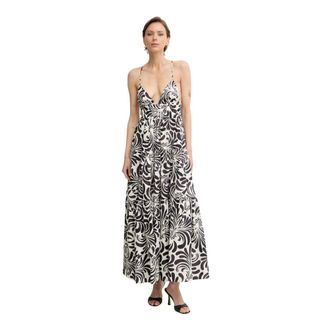 Twinset Ppy2-Sud0Ye Maxikleid - Dames - Jurken - Veelkleurig - Maat: XS Wol