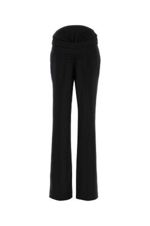 The Attico 260wcp00303www065aa 100 Whiteblack Exterior: Virgin Wool Pantaloni Trousers