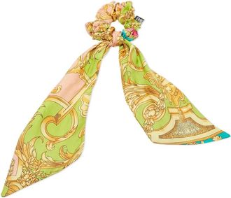 Versace Elastico per capelli con stampa barocca - Verde