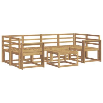 vidaXL Conjunto De Sof&aacute;s De Exterior 7 Pcs Blanco 59 X 59 X 37 Cm Vidaxl