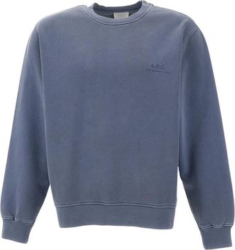 A.P.C. A.p.c. - Fernando Sweatshirt - Heren - Sweatshirts & Hoodies - Blauw - Maat: L Katoen