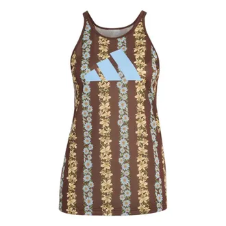 adidas (WMNS) adidas x Farm Rio Training Tank Top Asia Sizing Auburn Clear Sky Multicolor KU2067