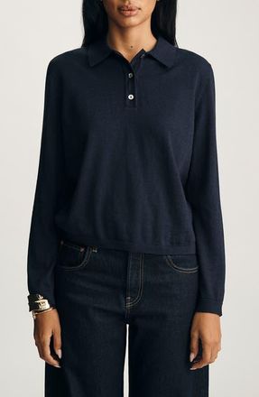Mavi Wool Polo Sweater in Navy Blazer at Nordstrom, Size X-Small