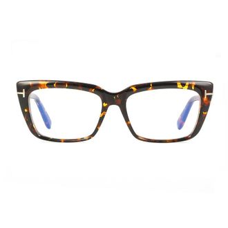 Tom Ford FT5894-B001 Square Tortoiseshell Acetate Eyeglasses - Black