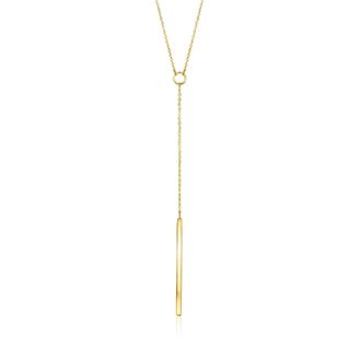 RS Pure by Ross-Simons Italian 14kt Yellow Gold Bar Y-Necklace