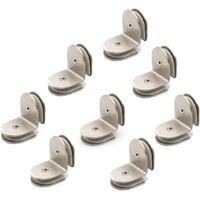 OEM Zolginah Juego De 8 Abrazaderas De Acero Inoxidable 304 De 90 Grados, Soportes De Vidrio A Vidrio, Soporte Para Estantes De Vidrio, Apto Para Paneles 