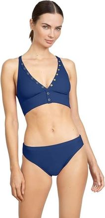 Robin Piccone Amy 2 Bottom Women Blueberry Stretch Swimwear Beach GBO2522