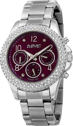 August Steiner Quartz Diamond Purple Dial Ladies Watch AS8136SSPU