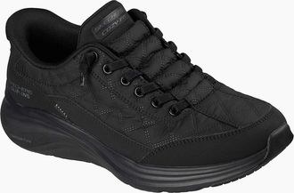 Skechers Womens Skechers Contour Foam Cozy Fit Textile Womens Black Standard Trainers - Size: 5