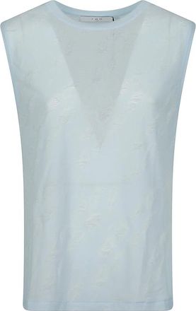 Iro Gloriana T-shirt - Dames - Tops zonder mouwen - Blauw - M - Tops