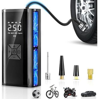OEM Inflador De Neum&aacute;ticos Inal&aacute;mbrico Para Coche, Compresor De Aire Port&aacute;til Inal&aacute;mbrico Con Led, Apagado Autom&aacute;tico, Bater&iacute;a Recargable De 6000 Mah, Min
