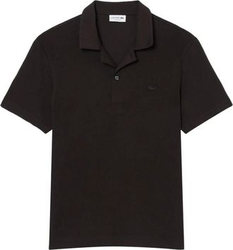 Lacoste Classic Fit Polo met Textuur - Heren - Polos - Bruin - S - Katoen - Tops
