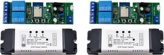 OEM Dos Sensores De Rel&eacute; Wifi De 2 Canales Estilo Graffiti, Ac85-250v, Controlador De Rel&eacute; De Interruptor De Control De Acceso, Con Carcasa