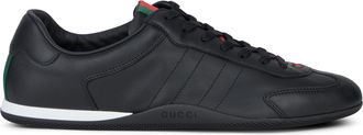 Gucci Mens Sneakers Shift Leather Black Calf Skin Trainers