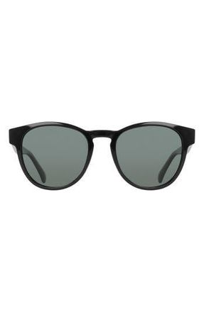 Dragon 53mm Round Sunglasses in Shiny Black/Green at Nordstrom Rack