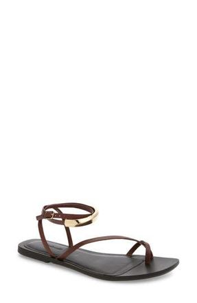Madewell Lisbon Ankle Wrap Sandal in Cherry Wood at Nordstrom Rack, Size 10.5