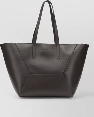 Brunello Cucinelli large leather shoulder bag