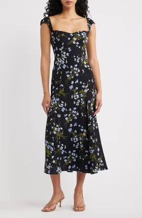 Reformation Bryson Floral Midi Dress in Lia at Nordstrom, Size 2