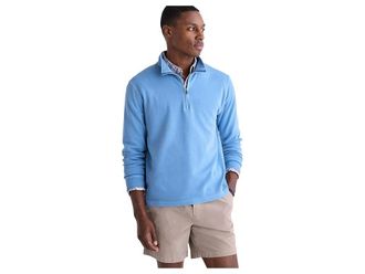 Vineyard Vines Coastline 1/4 Zip Mens T Shirt Club Blue : 2XL, Cashmere/Polyester/Rayon