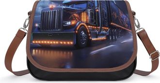 Generic Truck Thunder Small Womens Crossbody Bags Shoulder Handbag with Adjustable Strap for Travel