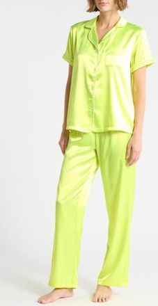 Tart Ginnie Satin Pajamas in Lime Punch at Nordstrom Rack, Size X-Large