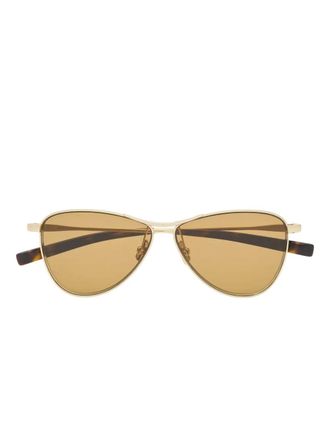 Saint Laurent Eyewear Occhiali da sole con montatura stile pilota - Oro