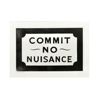 James Brown Commit No Nuisance Linoprint