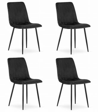 OEM Silla Lava - Terciopelo Negro X 4