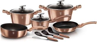 Berlinger Haus Berlinger Haus Bh-6160 Juego De Bater&iacute;a De Cocina De Granito Oro Rosa 13 Piezas
