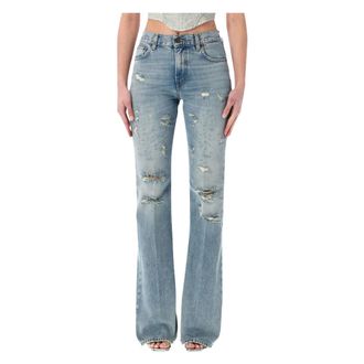 Haikure Boot-cut Jeans, female, Blue, Size: W28 Flora Broken Jeans