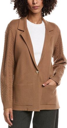 Jones New York Cable Sleeve Sweater Blazer