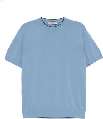 Canali T-shirt in maglia fine - Blu
