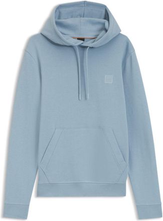 BOSS Logo-patch hoodie in cotton terry