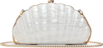 Aldo Sheshell Clutch in Other White at Nordstrom