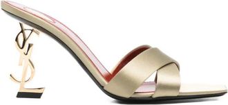 Saint Laurent Beige Logo Heels