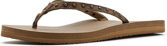 Sanuk Yoga Joy II Stud Womens Sandals Ojai Tan : 10 B - Medium, Faux Leather