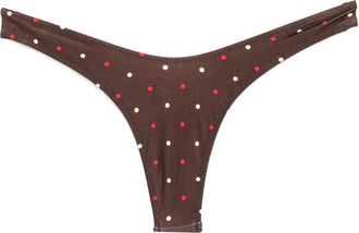 Frankies Bikinis Full Moon Polka-dot Bikini Bottoms
