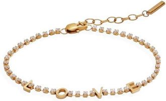 Alex and Ani Love Tennis Bracelet in Gold at Nordstrom