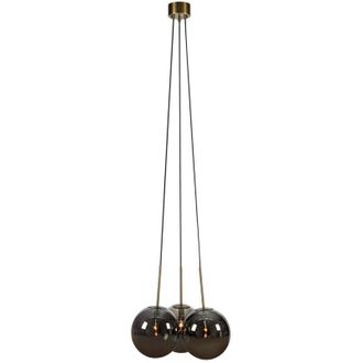 Markslöjd Dione Lámpara de Techo Redonda 3 Globos Humo Claro, Antiguo - Markslojd