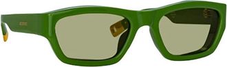 Jacquemus Meridiano Zonnebrillen - Dames - Zonnebrillen - Groen - 57 MM - Accessoires