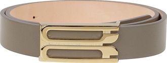 Victoria Beckham Dorian Frame Smooth Leather Gold Buckle Belt