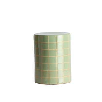 Light & Living Mesa Auxiliar Cer&aacute;mica Verde Claro Crema - Light & Living