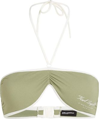 Karl Lagerfeld Hotel Karl bikini top - women - Polyamide/Elastane - S - Green