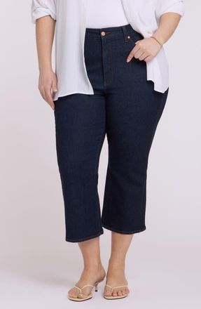NYDJ Monica High Waist Kick Flare Crop Jeans in Magical at Nordstrom, Size 18W